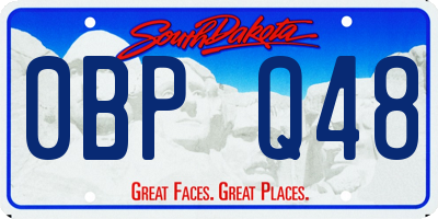 SD license plate 0BPQ48