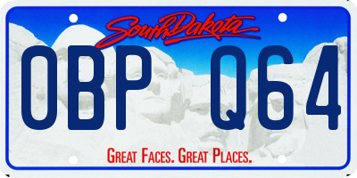 SD license plate 0BPQ64