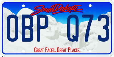 SD license plate 0BPQ73