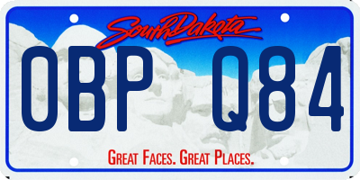SD license plate 0BPQ84