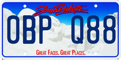 SD license plate 0BPQ88