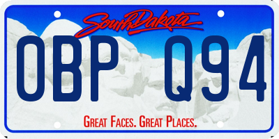 SD license plate 0BPQ94