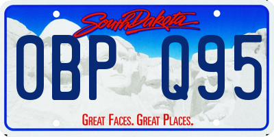 SD license plate 0BPQ95