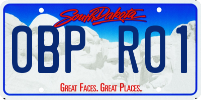 SD license plate 0BPR01
