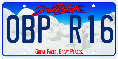 SD license plate 0BPR16