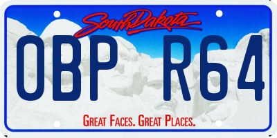SD license plate 0BPR64
