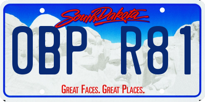 SD license plate 0BPR81
