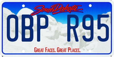 SD license plate 0BPR95