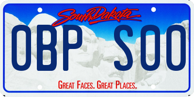 SD license plate 0BPS00