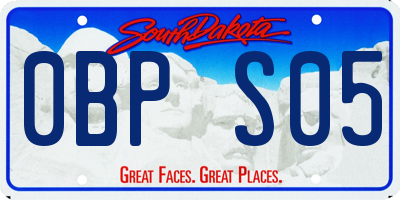 SD license plate 0BPS05
