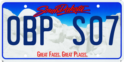 SD license plate 0BPS07
