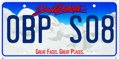 SD license plate 0BPS08