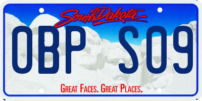 SD license plate 0BPS09