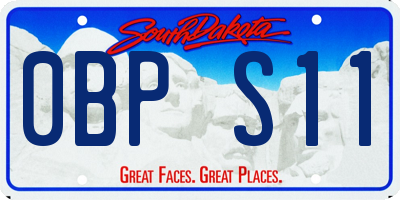 SD license plate 0BPS11