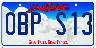 SD license plate 0BPS13