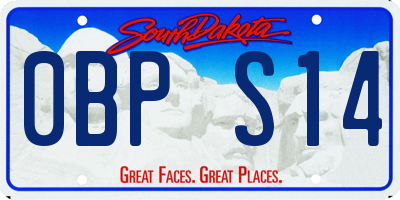 SD license plate 0BPS14
