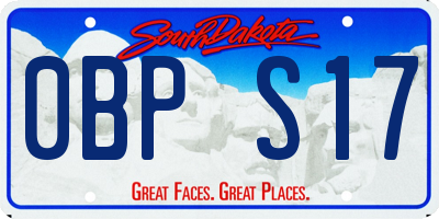 SD license plate 0BPS17