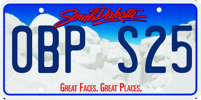 SD license plate 0BPS25