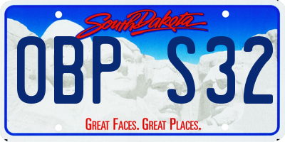 SD license plate 0BPS32