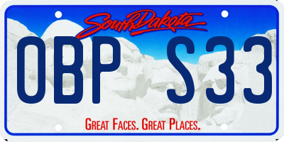 SD license plate 0BPS33