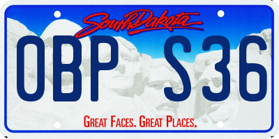 SD license plate 0BPS36