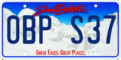 SD license plate 0BPS37