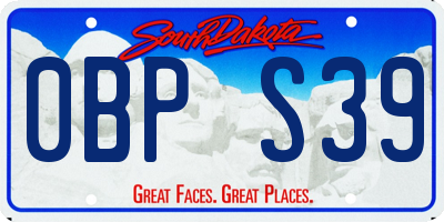 SD license plate 0BPS39