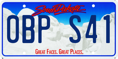 SD license plate 0BPS41