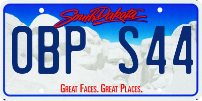 SD license plate 0BPS44