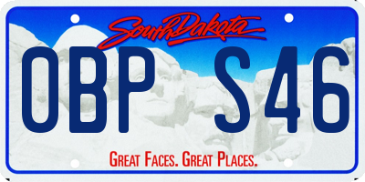 SD license plate 0BPS46