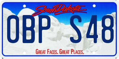 SD license plate 0BPS48