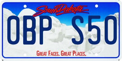 SD license plate 0BPS50