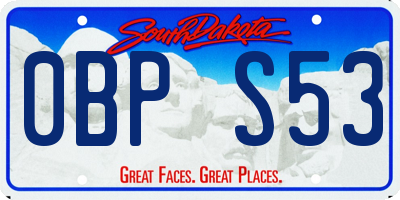 SD license plate 0BPS53
