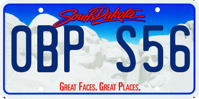 SD license plate 0BPS56