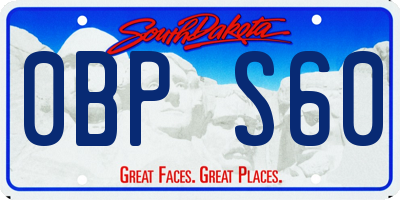 SD license plate 0BPS60