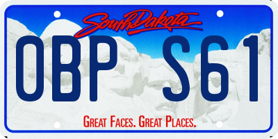 SD license plate 0BPS61