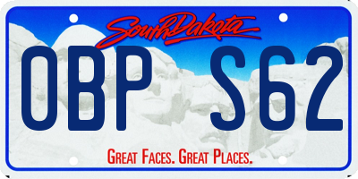 SD license plate 0BPS62