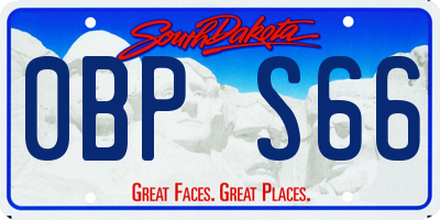 SD license plate 0BPS66