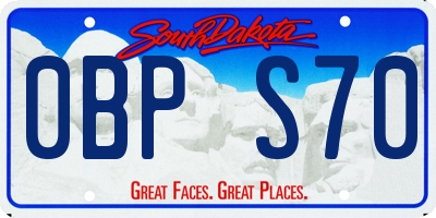 SD license plate 0BPS70