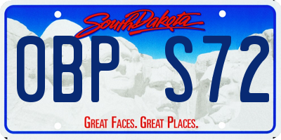 SD license plate 0BPS72