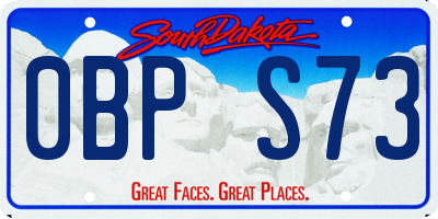 SD license plate 0BPS73