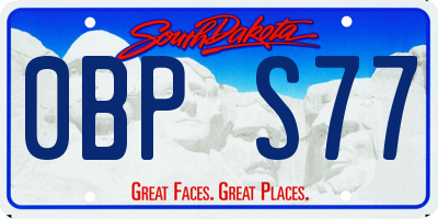 SD license plate 0BPS77