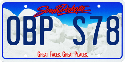 SD license plate 0BPS78