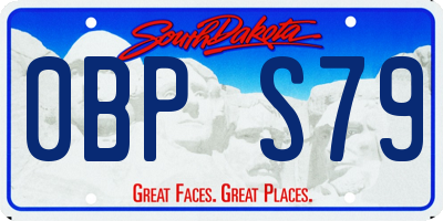 SD license plate 0BPS79