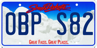 SD license plate 0BPS82