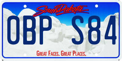 SD license plate 0BPS84
