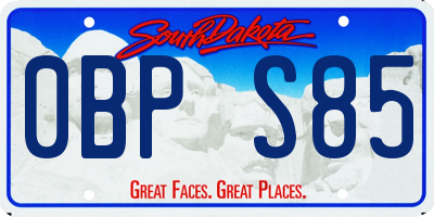SD license plate 0BPS85