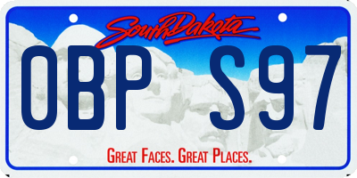 SD license plate 0BPS97
