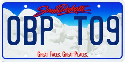 SD license plate 0BPT09