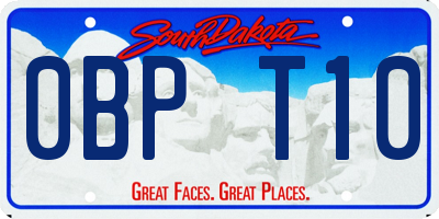SD license plate 0BPT10